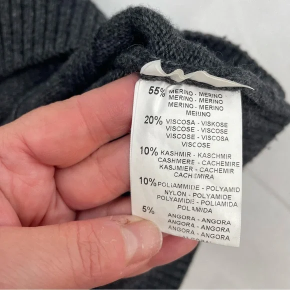 MC Bellwood Merino Wool/Cashmere/Angora Bkend Sweater Mens XL Made in Italy